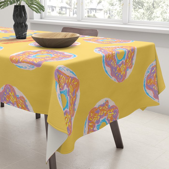 Aquarius Confidence in Buttercup Yellow | Zodiac Series Tablecloth Gallery Image 3