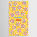 Aquarius Confidence in Buttercup Yellow | Zodiac Series Tablecloth Gallery Image 2
