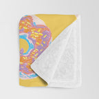 Aquarius Confidence in Buttercup Yellow | Zodiac Series Throw Blanket Gallery Image 3