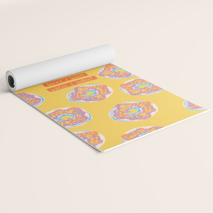 Aquarius Confidence in Buttercup Yellow | Zodiac Series Yoga Mat Gallery Image 2