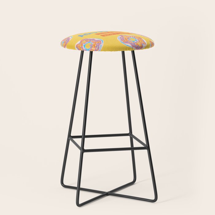 Aquarius Confidence in Buttercup Yellow | Zodiac Series Stool Gallery Image 1