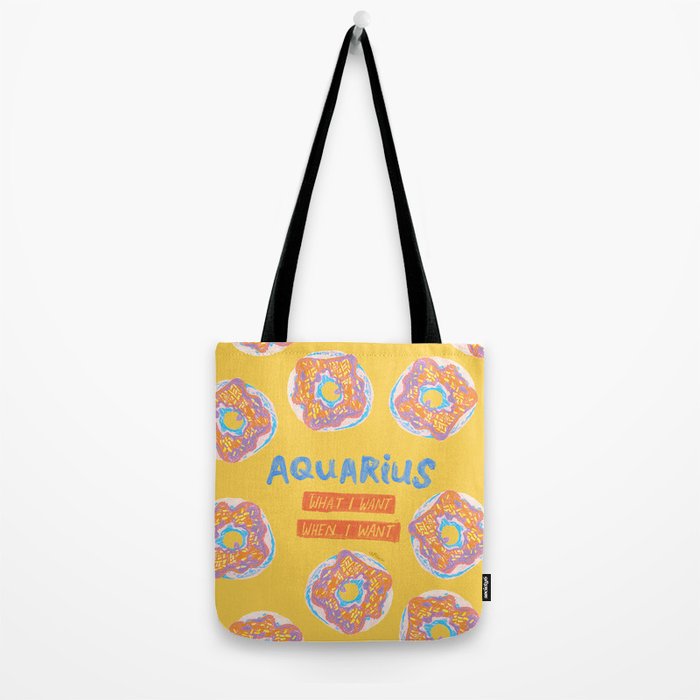 Aquarius Confidence in Buttercup Yellow | Zodiac Series Tote Bag Gallery Image 2