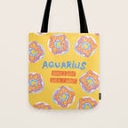 Aquarius Confidence in Buttercup Yellow | Zodiac Series Tote Bag Gallery Image 1