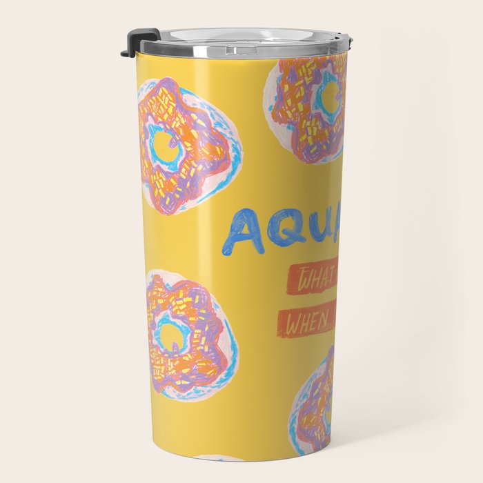 Aquarius Confidence in Buttercup Yellow | Zodiac Series Travel Mug Gallery Image 3