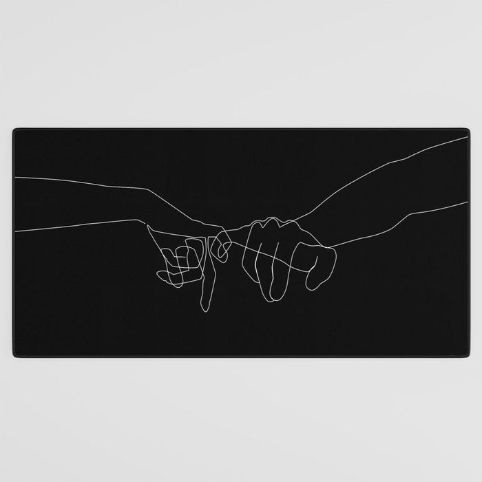 Black Pinky Swear Desk Mat Gallery Image 3