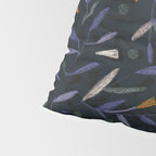 Midnight Floral Pattern #2 / Purple & Orange Pillow Sham Gallery Image 4