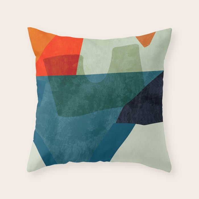 bric a brac mid century  Throw Pillow Gallery Image 6