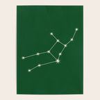Virgo Zodiac Star Constellation Line Art Green Poster Gallery Image 4