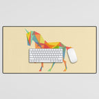 Fractal Geometric Unicorn Desk Mat Gallery Image 1