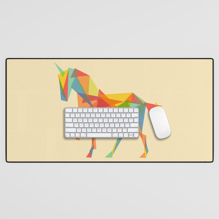 Fractal Geometric Unicorn Desk Mat Gallery Image 1