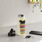 Hidden cat 31 reading books  Water Bottle Gallery Image 4