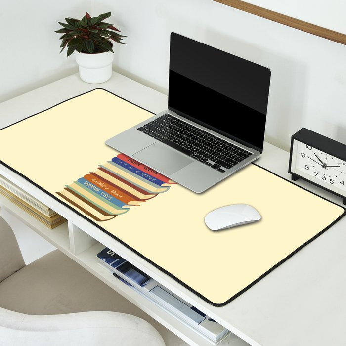 Hidden cat 31 reading books  Desk Mat Gallery Image 2