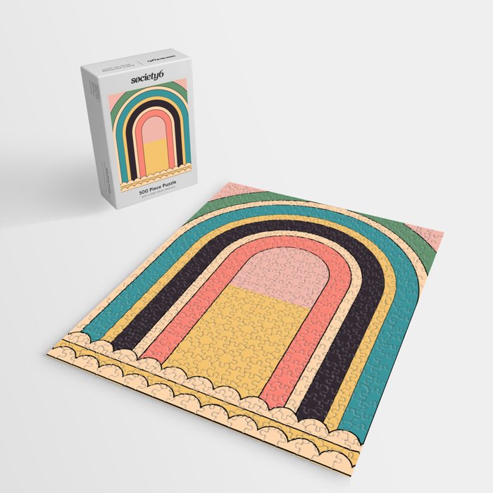 Geometric Abstraction Rainbow Jigsaw Puzzle Gallery Image 2