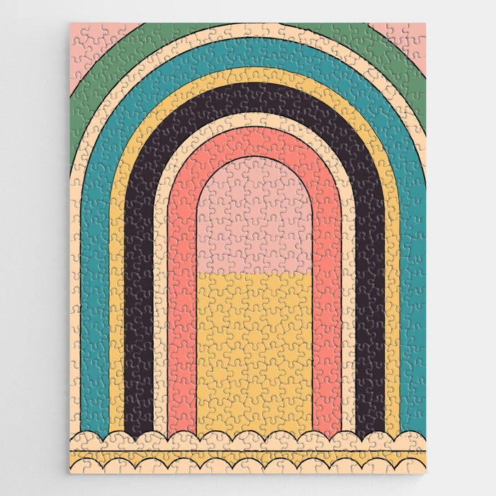 Geometric Abstraction Rainbow Jigsaw Puzzle Gallery Image 1