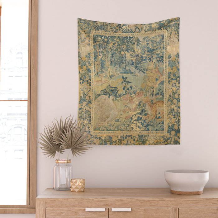 Antique 17th Century Gamepark French Aubusson Tapestry Wall Tapestry Gallery Image 2