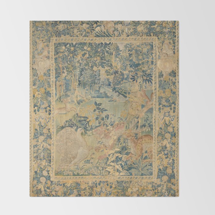 Antique 17th Century Gamepark French Aubusson Tapestry Throw Blanket Gallery Image 2