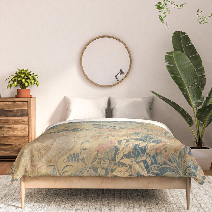 Antique 17th Century Gamepark French Aubusson Tapestry Comforter Gallery Image 3