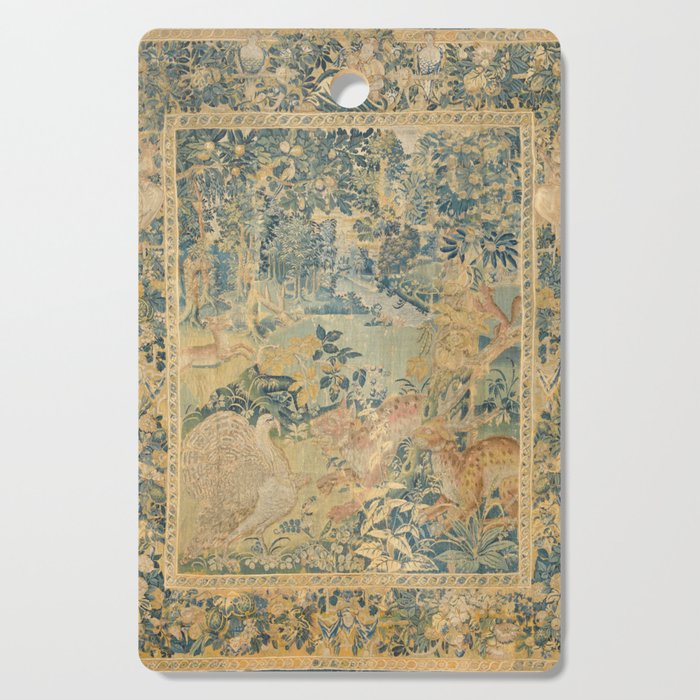 Antique 17th Century Gamepark French Aubusson Tapestry Cutting Board Gallery Image 1