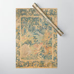 Antique 17th Century Gamepark French Aubusson Tapestry Wrapping Paper Gallery Image 1