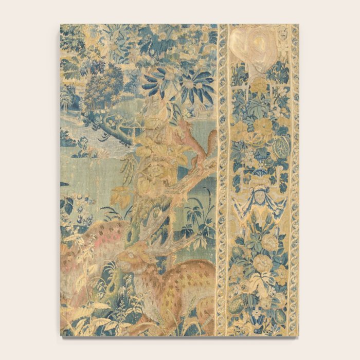 Antique 17th Century Gamepark French Aubusson Tapestry Notebook Gallery Image 4