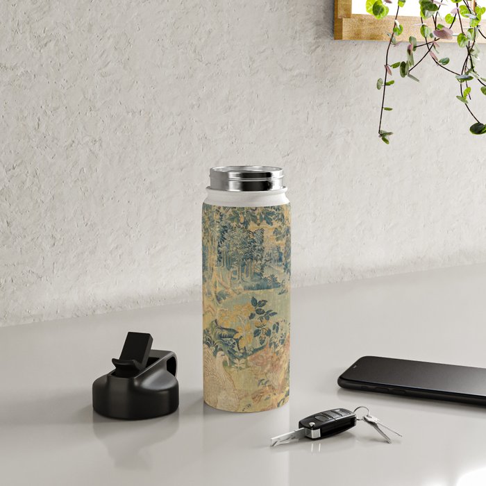 Antique 17th Century Gamepark French Aubusson Tapestry Water Bottle Gallery Image 4
