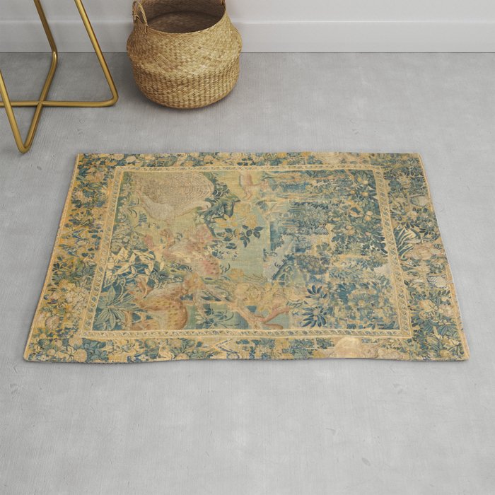 Antique 17th Century Gamepark French Aubusson Tapestry Rug Gallery Image 1