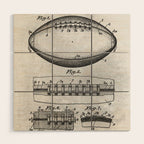 1938 Football Wood Wall Art Gallery Image 1