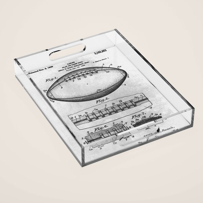 1938 Football Acrylic Tray Gallery Image 1