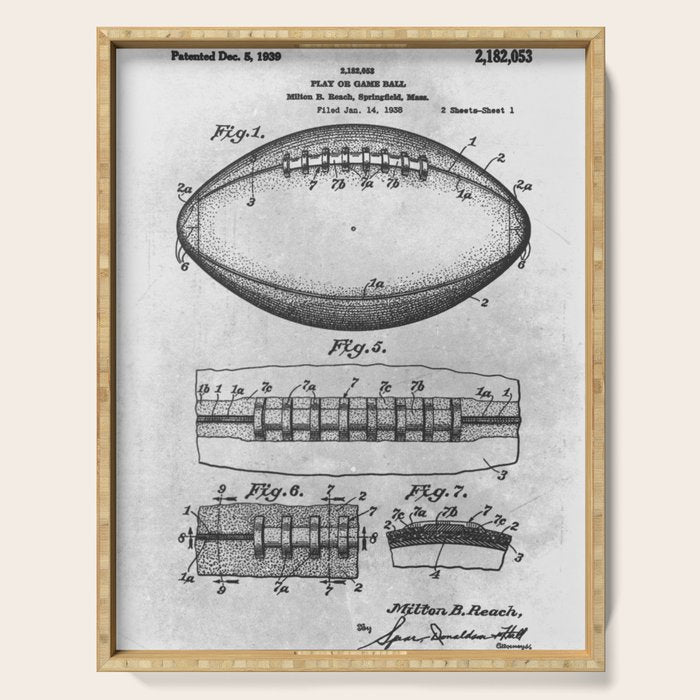 1938 Football Serving Tray Gallery Image 1