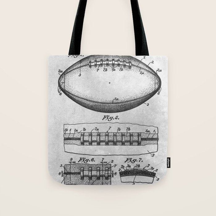 1938 Football Tote Bag Gallery Image 1
