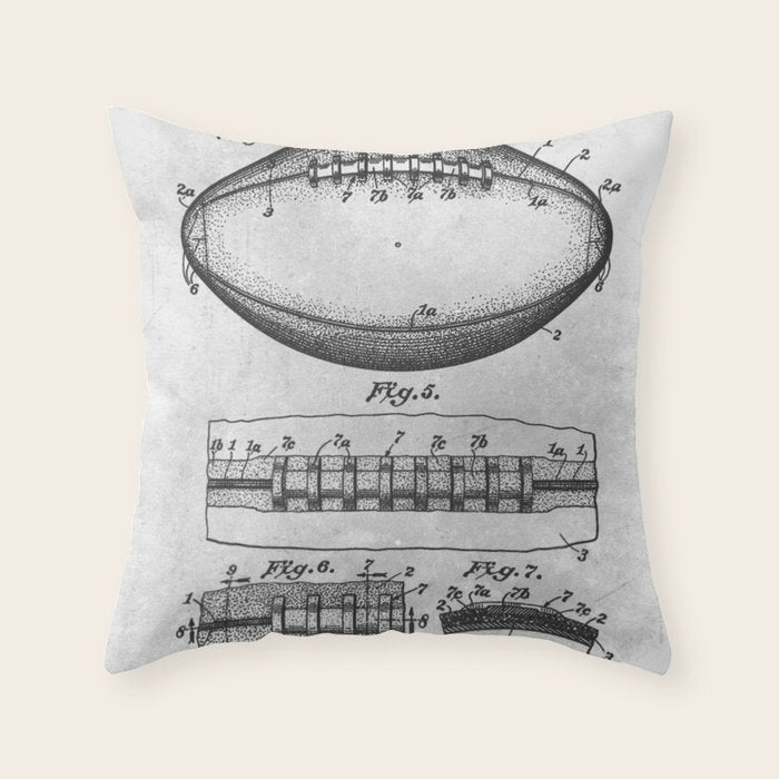 1938 Football Throw Pillow Gallery Image 6
