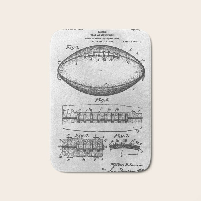 1938 Football Bath Mat Gallery Image 1