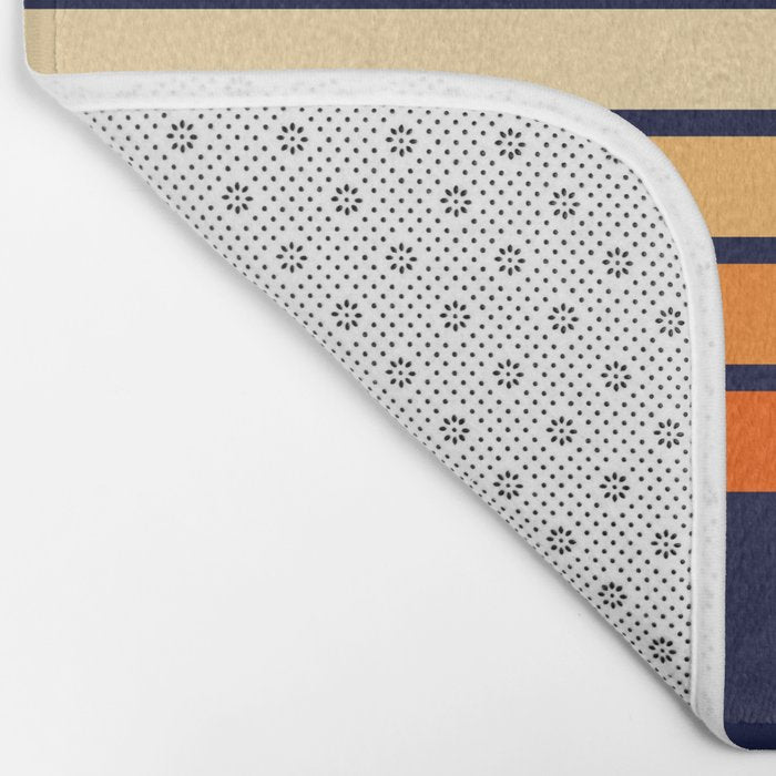 Marynda - Classic Colorful 70s Vintage Style Retro Summer Stripes Bath Mat Gallery Image 2