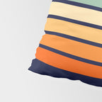Marynda - Classic Colorful 70s Vintage Style Retro Summer Stripes Pillow Sham Gallery Image 4