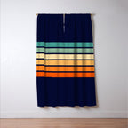 Marynda - Classic Colorful 70s Vintage Style Retro Summer Stripes Window Curtain Gallery Image 3