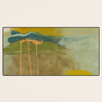 summer green abstract art Desk Mat Gallery Image 3