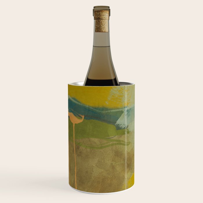 summer green abstract art Wine Chiller Gallery Image 1