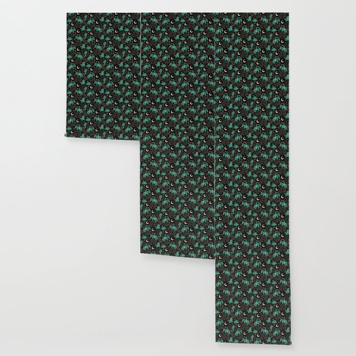 Cowboys and Cacti - black and dark turquoise  Wallpaper Gallery Image 3