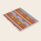 Vertical Stripe Geo Chain Eclectic Multicolored Pattern with Brown Notebook Gallery Image 3
