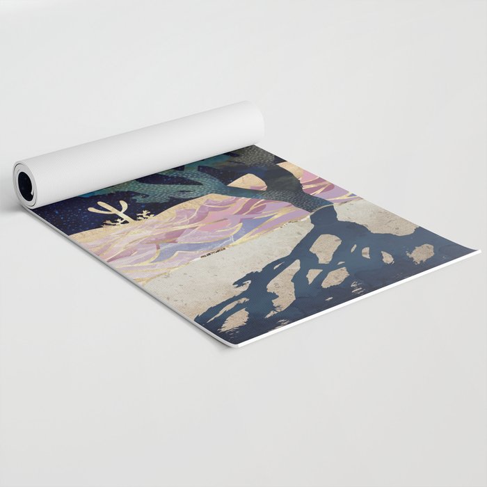Desert Lake Moonlight Yoga Mat Gallery Image 2