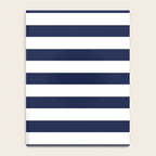 Nautical Navy Blue and White Stripes Notebook Gallery Image 4