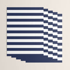 Nautical Navy Blue and White Stripes Wrapping Paper Gallery Image 3