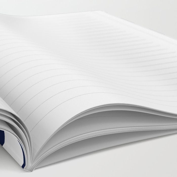Nautical Navy Blue and White Stripes Notebook Gallery Image 2