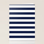 Nautical Navy Blue and White Stripes Stationery Card Gallery Image 2