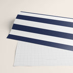 Nautical Navy Blue and White Stripes Wrapping Paper Gallery Image 2
