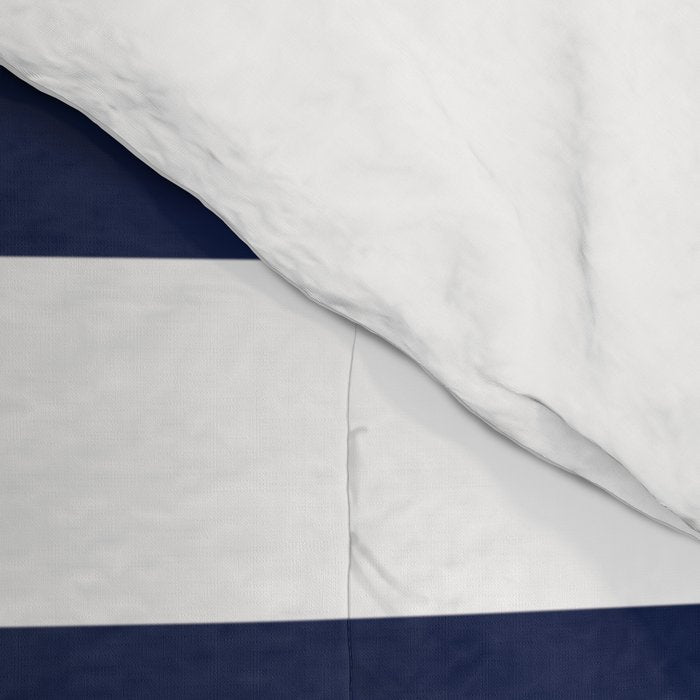 Nautical Navy Blue and White Stripes Comforter Gallery Image 4