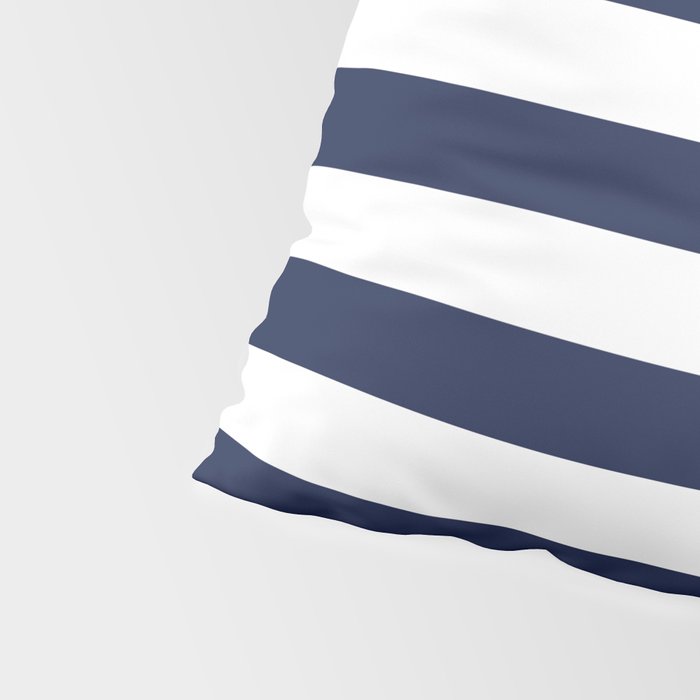 Nautical Navy Blue and White Stripes Pillow Sham Gallery Image 4