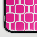 Mod Links Retro Geometric Pattern in Hot Pink and White  Laptop Sleeve Gallery Image 3