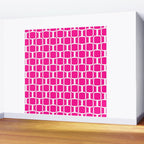 Mod Links Retro Geometric Pattern in Hot Pink and White  Wall Mural Gallery Image 2