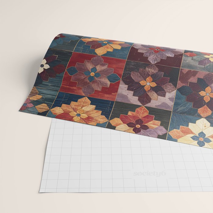 Amethyst Trail Patchwork Wrapping Paper Gallery Image 2